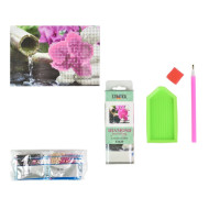 Алмазна мозаїка "Орхідея серед каміння" YAB28539 10х15 см Алмазна мозаїка "Орхідея серед каміння" YAB28539 10х15 см