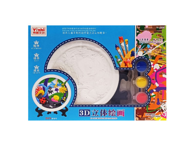 Набір для творчості Гіпсова розмальовка "Комахи" KG8126-3 тарілка 115 см на підставці