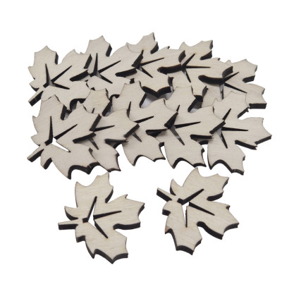 Набір декоративних елементів "Листя клену" MP-LVS-12 з фанери 12 шт