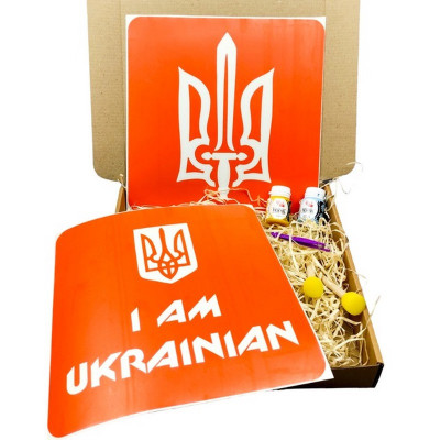 Набір для малювання по тканині "I Am Ukrainian Тризуб" paint-n064-n059