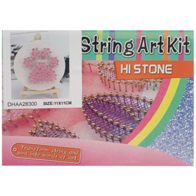 Дитячий набір для творчості стрінг-арт "Лапка" YG0115(28300) деревяна основа