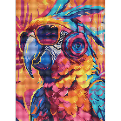 Алмазна мозаїка "Стильний папуга" ©art_selena_ua AMO8112 30х40 см
