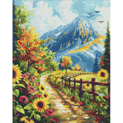 Алмазна мозаїка "Будинок під горою" AMO20244 40х50 см