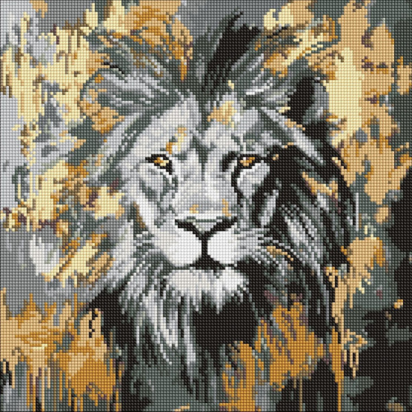 Алмазна мозаїка "Золотий Лев" ©art_selena_ua AMO8259 40х40 см Алмазна мозаїка "Золотий Лев" ©art_selena_ua AMO8259 40х40 см