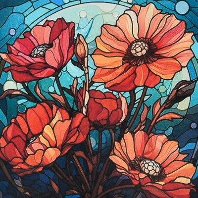 Алмазна мозаїка "Червоні маки" DEEX16300 не повна викладка 30х30 см Алмазна мозаїка "Червоні маки" DEEX16300 не повна викладка 30х30 см