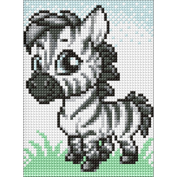 Алмазна мозаїка без підрамника для дітей "Маленька зебра" AMM1021 15х20 см Алмазна мозаїка без підрамника для дітей "Маленька зебра" AMM1021 15х20 см