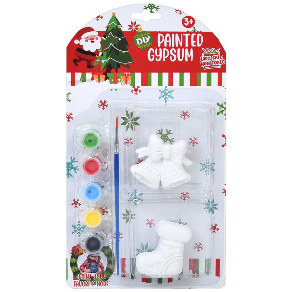 Дитячий набір для розпису гіпсових фігурок "Різдвяний декор" 1208-2 Дитячий набір для розпису гіпсових фігурок "Різдвяний декор" 1208-2