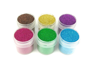 Набір гліттера для біо-тату «№1 Великий» glitter-set-big-6x-2 6 кольорів по 12 мл