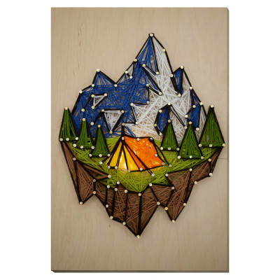Набір стрінг-арт "Біля підніжжя гори" ABC-030 дерев'яна основа
