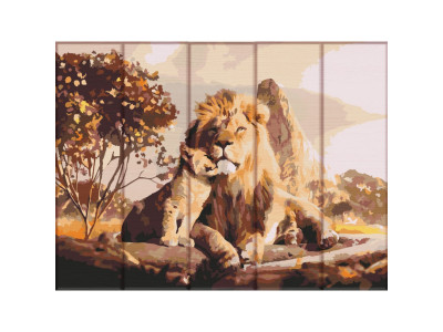Картина за номерами по дереву "Спадкоємець лева" ASW132 30х40 см