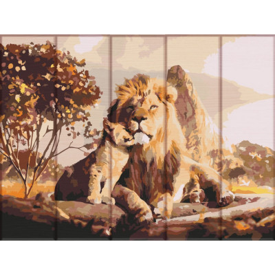 Картина за номерами по дереву "Спадкоємець лева" ASW132 30х40 см