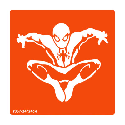 Трафарет для біо-тату Людина-павук r057-24*24см розмір 24х24см