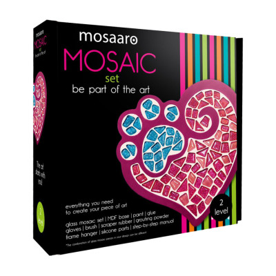 Набір для творчості скляна мозаїка "Лапа з серцем" MA2032 2 рівень