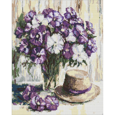 Алмазна мозаїка "Квітковий натюрморт" ©art_selena_ua AMO20174 40х50 см