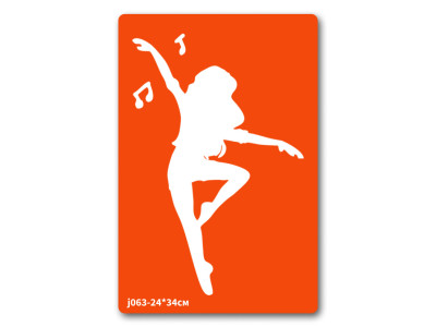 Трафарет для біо-тату Балет-2 j063-24*34см розмір 24 х 34см