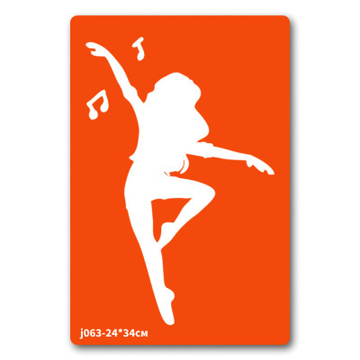 Трафарет для біо-тату Балет-2 j063-24*34см розмір 24 х 34см