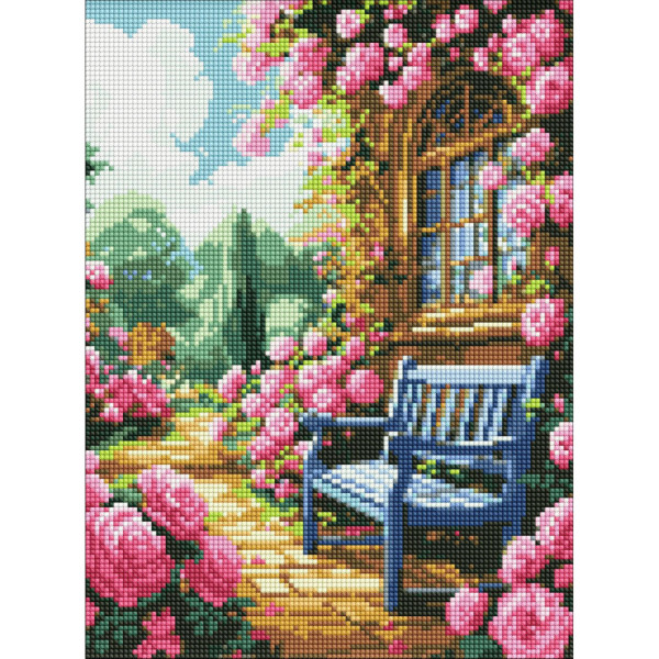 Алмазна мозаїка без підрамника "Квітковий сад" AMC7900 30х40 см