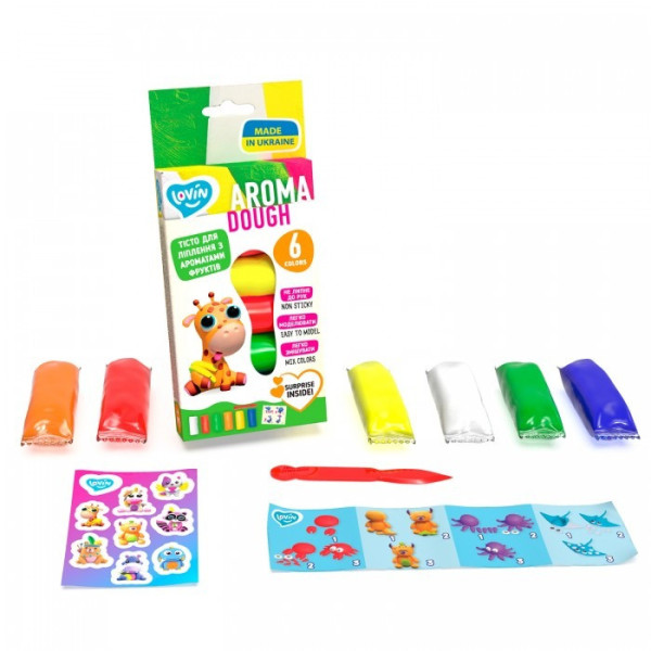 Набір тіста для ліплення "Aroma Assorted" ТМ Lovin 41178 6 кольорів по 35 г