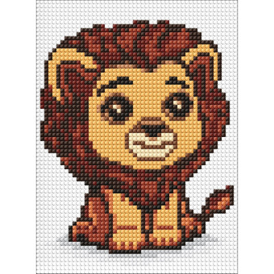 Алмазна мозаїка без підрамника для дітей "Цар тварин" AMM1024 15х20 см