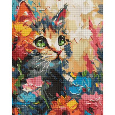 Алмазна мозаїка "Пухнастий котик" AMO7994 40х50 см
