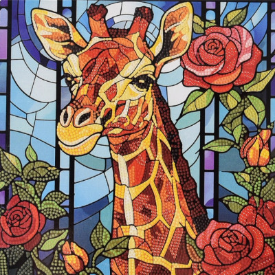Алмазна мозаїка "Жирафова казка" DEEX16306 не повна викладка 30х30 см Алмазна мозаїка "Жирафова казка" DEEX16306 не повна викладка 30х30 см