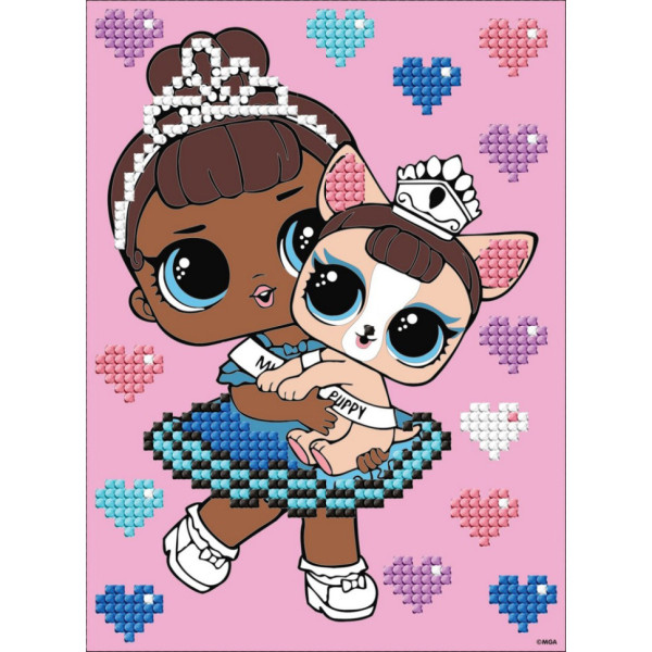 Алмазна мозаїка "L.O.L. Surprise! Miss Baby With Miss Puppy" AML1201 15x20 см