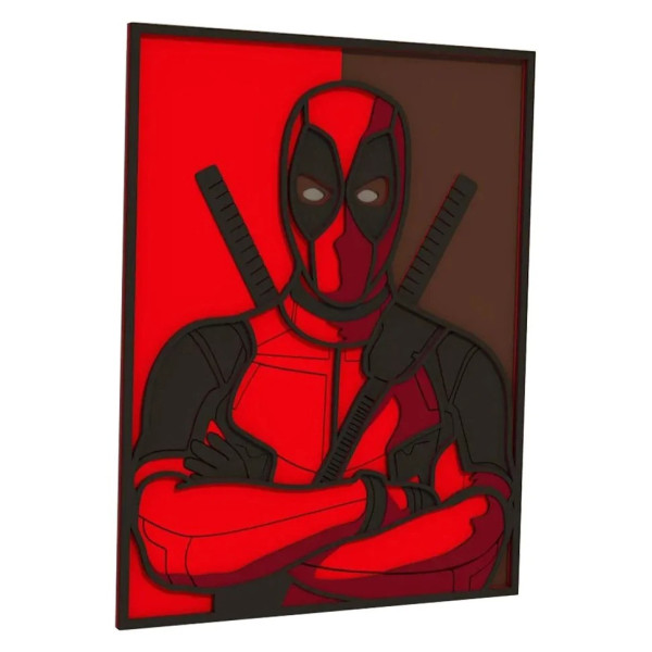 Дерев'яна картина-розмальовка "Постер Дедпул" Wortex Woods 3DP40012 35х27 см Дерев'яна картина-розмальовка "Постер Дедпул" Wortex Woods 3DP40012 35х27 см