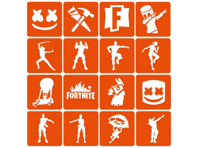 Набір трафаретів для біо-тату "Fortnite" Fortnite_simple-16 Набір трафаретів для біо-тату "Fortnite" Fortnite_simple-16