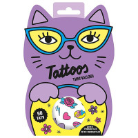 Тимчасові татуювання для старших дівчаток Фіолетовий котик 10100697 2 аркуші