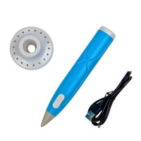 Набір для творчості 3D ручка AK 0011(Blue) 17 см 9 трафаретів Набір для творчості 3D ручка AK 0011(Blue) 17 см 9 трафаретів