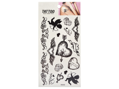 Тимчасове татуювання "Black hearts Tattoo" 1020-HM459 Тимчасове татуювання "Black hearts Tattoo" 1020-HM459