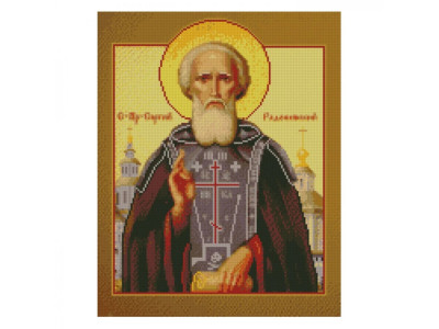 Алмазна мозаїка "Преподобний Сергій Радонезький" Strateg FA40052 40х50 см Алмазна мозаїка "Преподобний Сергій Радонезький" Strateg FA40052 40х50 см