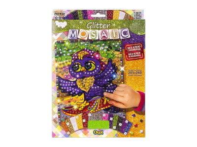 Креативна творчість "Glitter Mosaic Owl" БМ-03-04 блискуча мозаїка Креативна творчість "Glitter Mosaic Owl" БМ-03-04 блискуча мозаїка