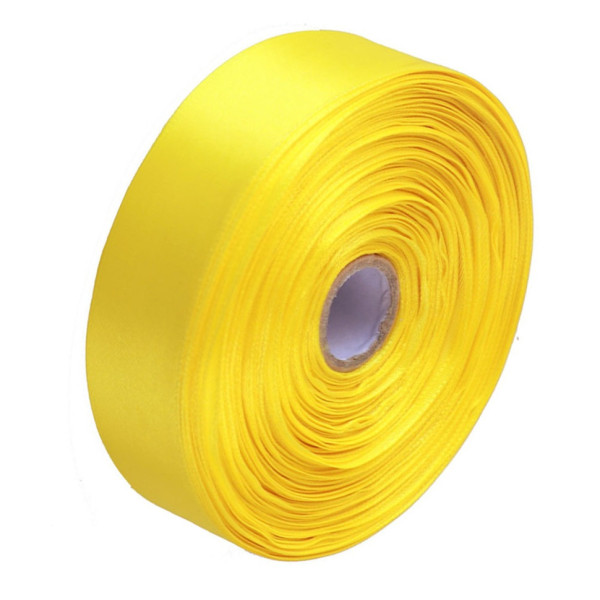 Атласна стрічка для рукоділля АБ-304 25 см x 23 м Жовтий