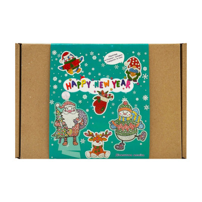 Набір для творчості зі стразами "Happy New Year" 187127 12 наліпок