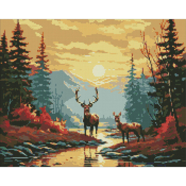 Алмазна мозаїка "Витончені олені" AMO7870 40х50 см Алмазна мозаїка "Витончені олені" AMO7870 40х50 см