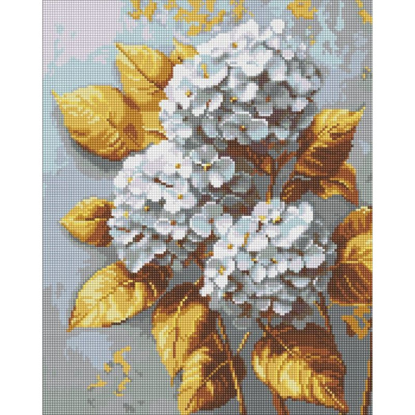 Алмазна мозаїка "Золота гортензія" ©art_selena_ua AMO8253 40х50 см