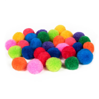 Набір помпонів для творчості PP-100p 50 шт в упаковці мікс кольорів