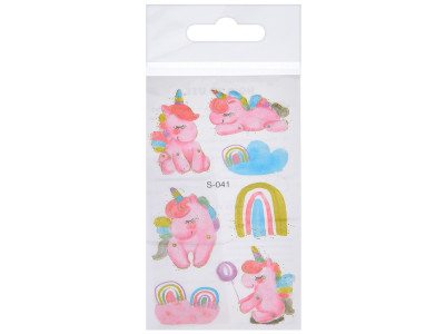 Тимчасові тату для дівчаток "Єдиноріг з глітером" FG240408084A-1 68х12 см