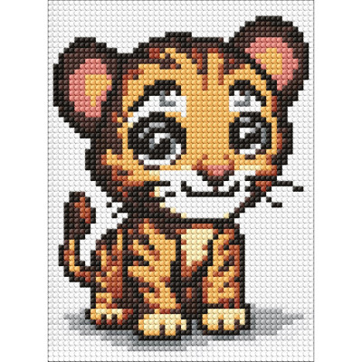 Алмазна мозаїка без підрамника для дітей "Маленький хижак" AMM1023 15х20 см