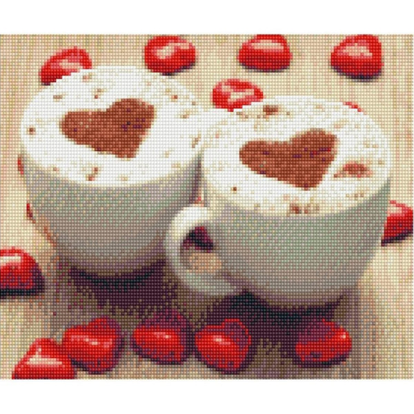 Алмазна мозаїка "Кава для закоханих" HX052 30х40 см Алмазна мозаїка "Кава для закоханих" HX052 30х40 см