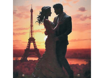 Алмазна мозаїка "Вечірня магія Парижу" HEE16314 30х30 см Алмазна мозаїка "Вечірня магія Парижу" HEE16314 30х30 см