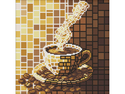 Алмазна мозаїка "Вітраж. Кава" AMO8327 30х30 см