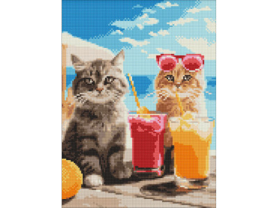 Алмазна мозаїка "Котики на відпочинку" AMO8145 30х40 см Алмазна мозаїка "Котики на відпочинку" AMO8145 30х40 см