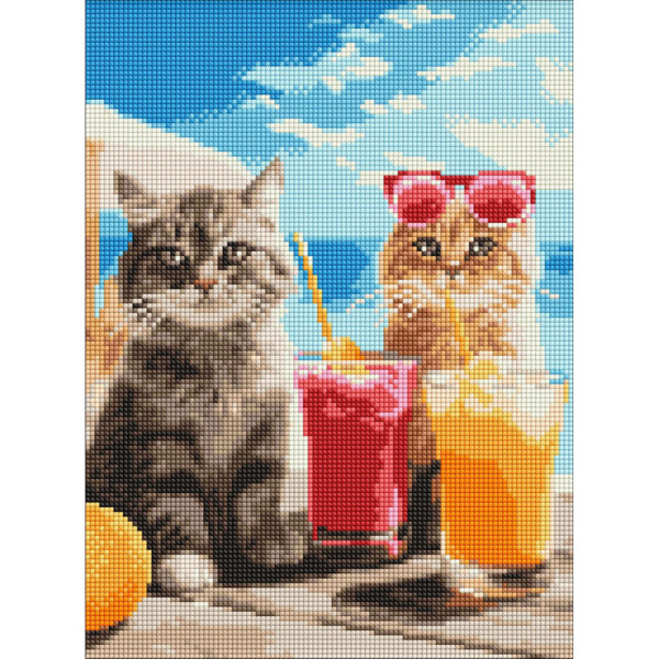 Алмазна мозаїка "Котики на відпочинку" AMO8145 30х40 см Алмазна мозаїка "Котики на відпочинку" AMO8145 30х40 см