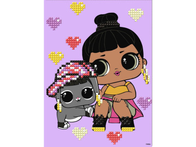 Алмазна мозаїка "L.O.L. Surprise! Honey Bun With Bunny Hun" AML1204 15x20 см
