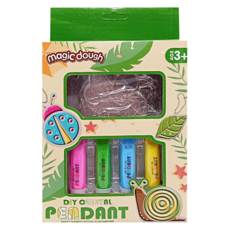 Набір для творчості "Magic dough" 5040-43-50(Green) форми для брелків стрази фарби