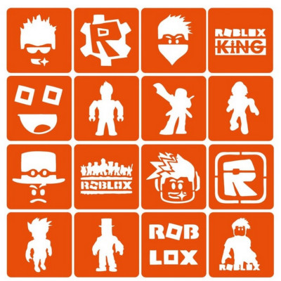 Набір трафаретів для біо-тату "Roblox" Roblox_simple-16 Набір трафаретів для біо-тату "Roblox" Roblox_simple-16