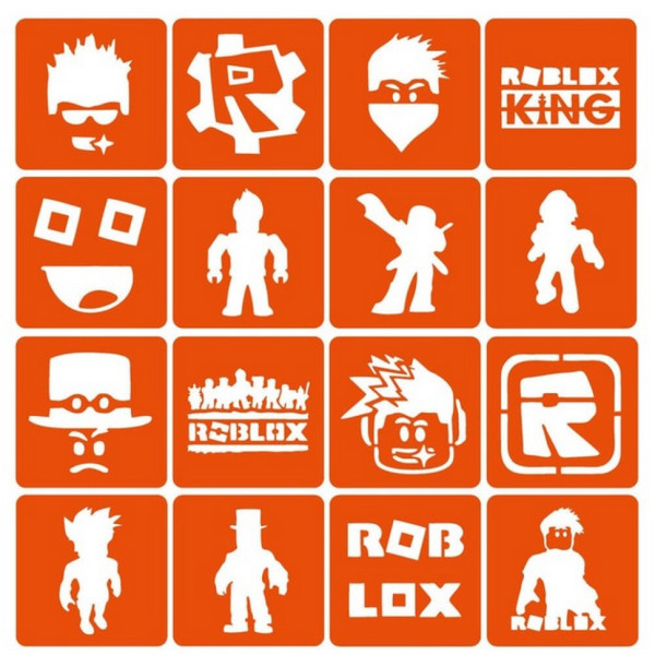 Набір трафаретів для біо-тату "Roblox" Roblox_simple-16 Набір трафаретів для біо-тату "Roblox" Roblox_simple-16