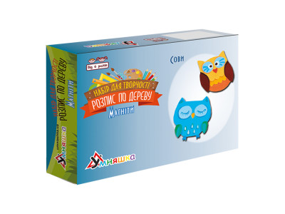 Набір дитячої творчості Розпис по дереву "Магніти-сови" РД-005